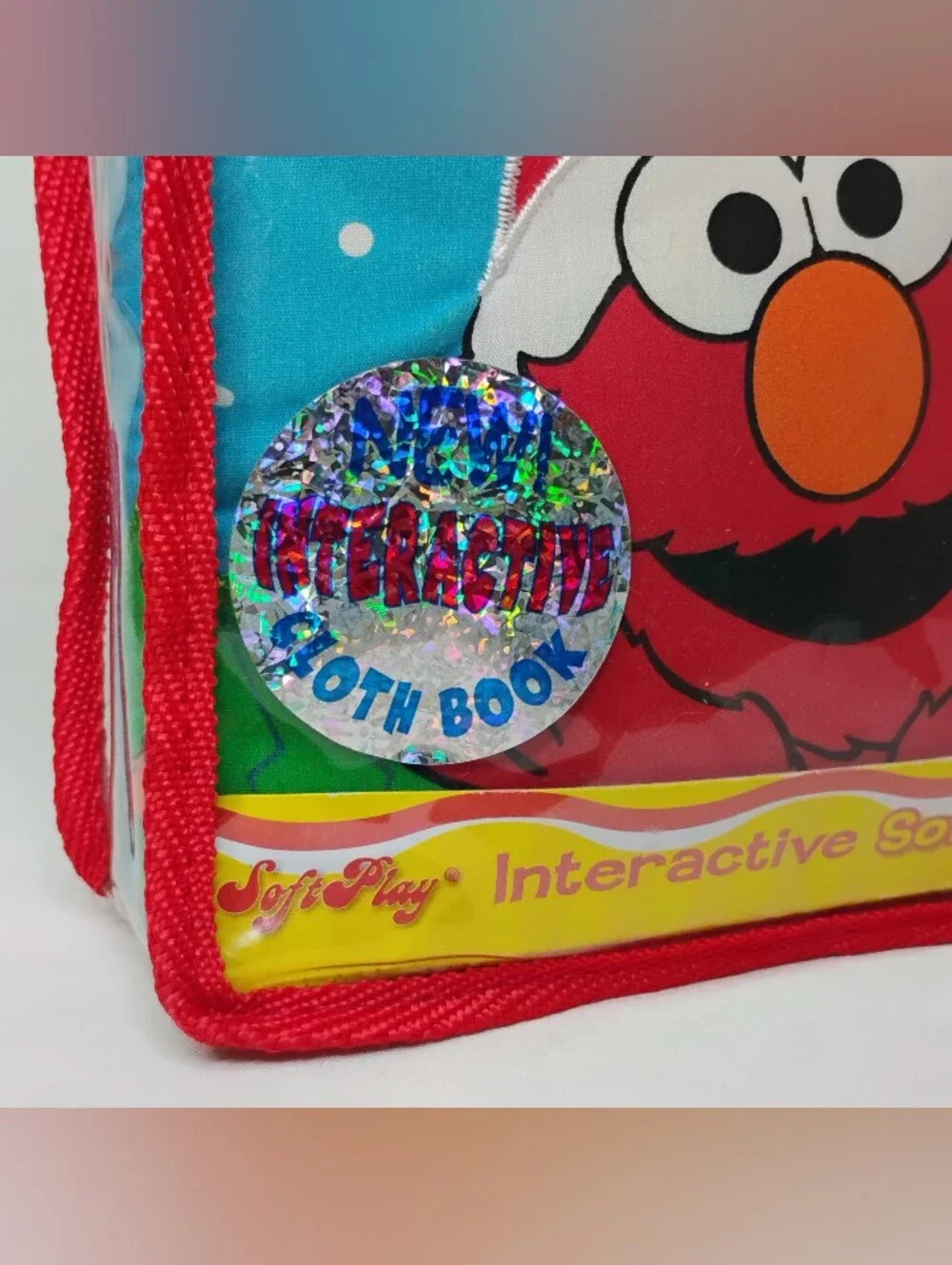 Vintage 2000 Soft Play Sesame Street Elmo's Christmas Interactive Cloth Book Y2K